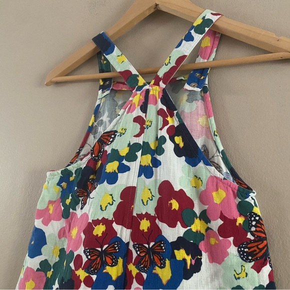 Nordstrom x Cristina Martinez Organic Cotton Bright Floral Artsy Overalls Sz. 8 - Picture 4 of 11